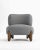Not Yet Made - Made To Order Modern Tobo Armchair in Fabric Boucle Charcoal Grey and Smoked Oak Wood by Collector Studio For Sale - Image 5 of 5