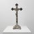 French Silver-Plated Standing Crucifix on Scrolled Tripod Base, 1900 For Sale - Image 14 of 14
