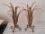 Metal Hollywood Regency Gold Gilt Grass Wheat Candleholder Sculpture Pair For Sale - Image 7 of 8