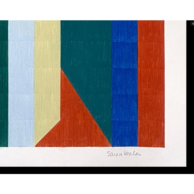 2020s Geometric Color Pencil Design Drawing For Sale - Image 5 of 6