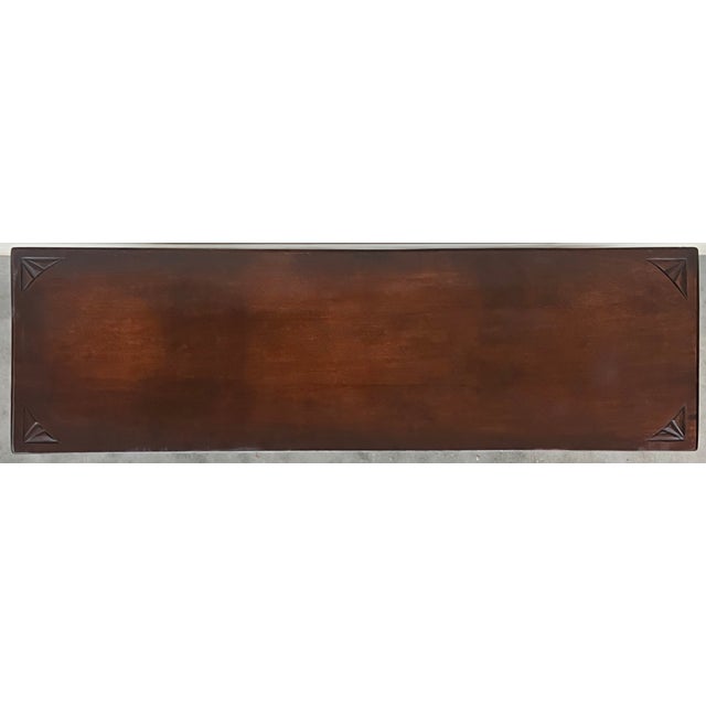 19th Pair of Solid Walnut Baroque Lyre-Leg Trestle Nightstands With Drawer For Sale - Image 9 of 11