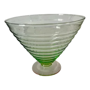 1940s Watermelon Glass Ribbed Bowl