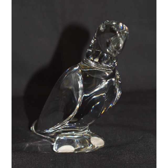 Vintage (1990's) Crystal Parrot made by Baccarat. The Origin is France. The Color is Clear. The Measurements: 1.75"W x...