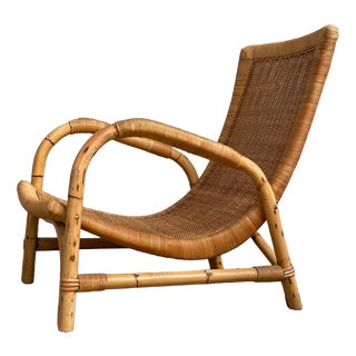 Rattan Bamboo Armchair from Arco, Germany, 1960s For Sale