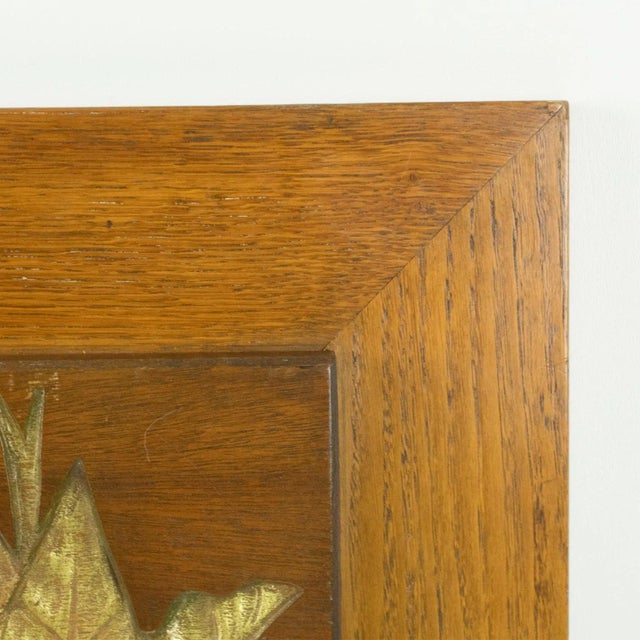 Art Deco Carved Panthers in the Jungle Gilt Wood Panel by N. R. Brunet For Sale - Image 11 of 13