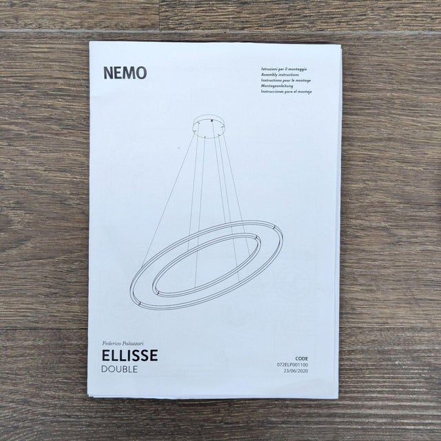 Modern Nemo Lighting Ellisse Double Modern Suspension Light Fixture For Sale - Image 11 of 11