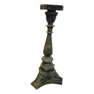 Antique Italian Neoclassical Style Figural Bronze Pedestal For Sale