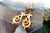 Gold Earrings with Reliefs and Applications, Set of 2 For Sale - Image 3 of 8