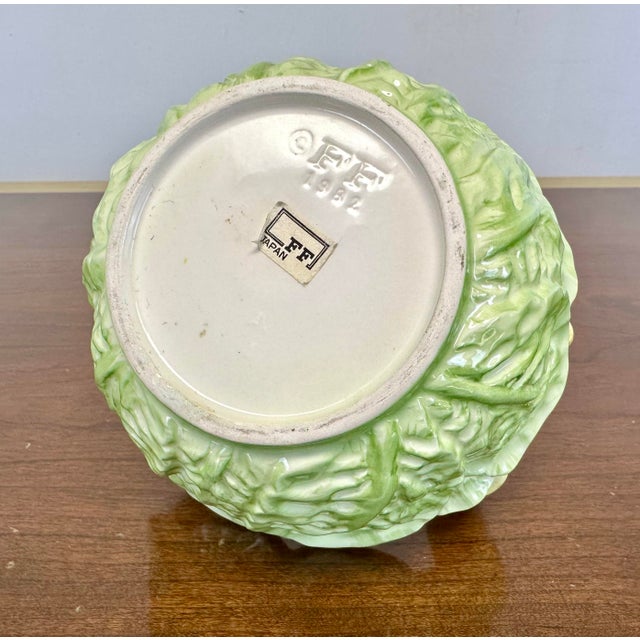 1980s Vintage Fritz and Floyd Small Spring Onion Cabbage Basket Serving Dish For Sale - Image 5 of 8