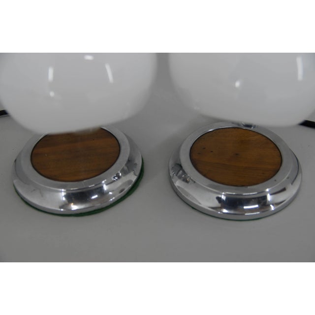 White Art Deco Table Lamps, 1930s, Set of 2 For Sale - Image 8 of 12