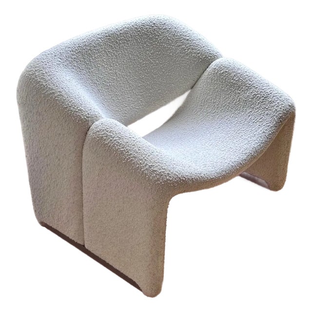 Pierre Paulin F598 “Groovy” Style Sculptural Bouclé Lounge Chair – Interior Icons, Near New For Sale