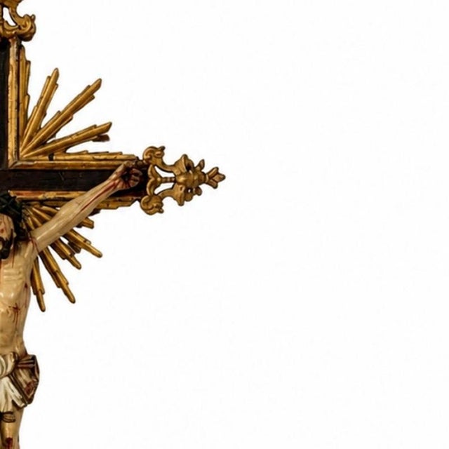 Wooden Crucifix, 19th Century For Sale - Image 4 of 6