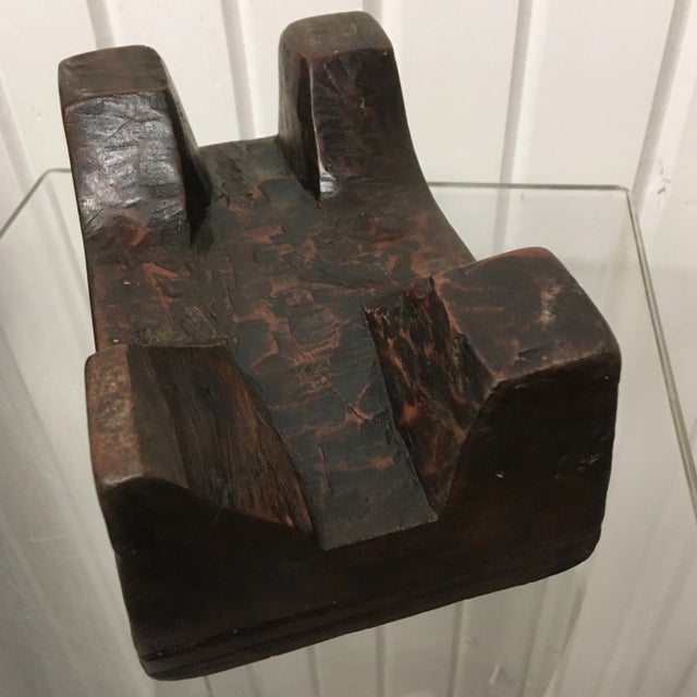 Brown 19th Century Hand Carved Folk Art Tool Tray For Sale - Image 8 of 10