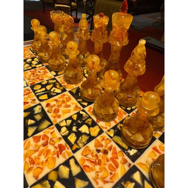 Amber and Bakelite Chess Set, 1900s, Set of 33 For Sale - Image 15 of 16