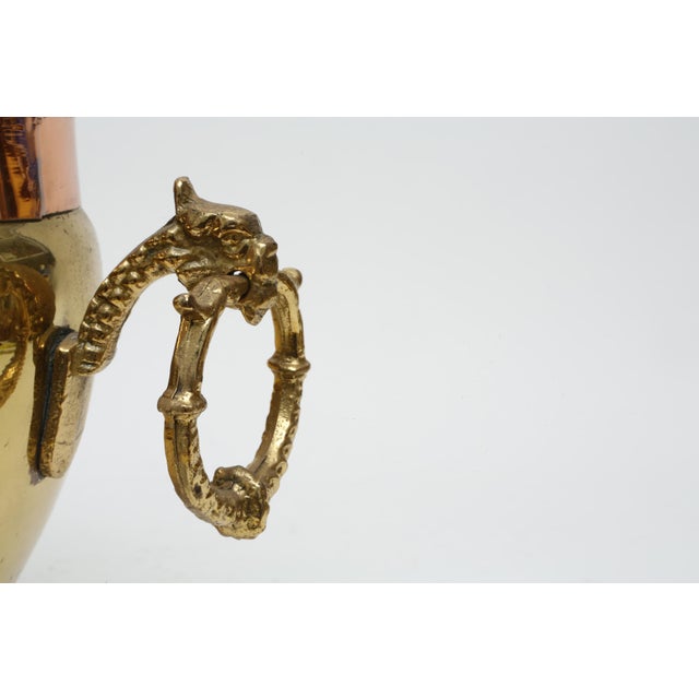 Vintage English Dragon Footed Brass Planter For Sale - Image 4 of 5