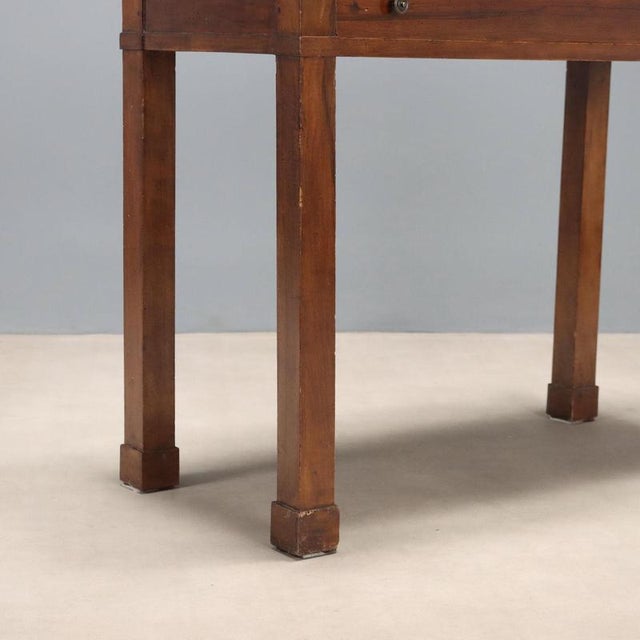 Italian Empire Console Table in Walnut with Drawer For Sale - Image 5 of 8