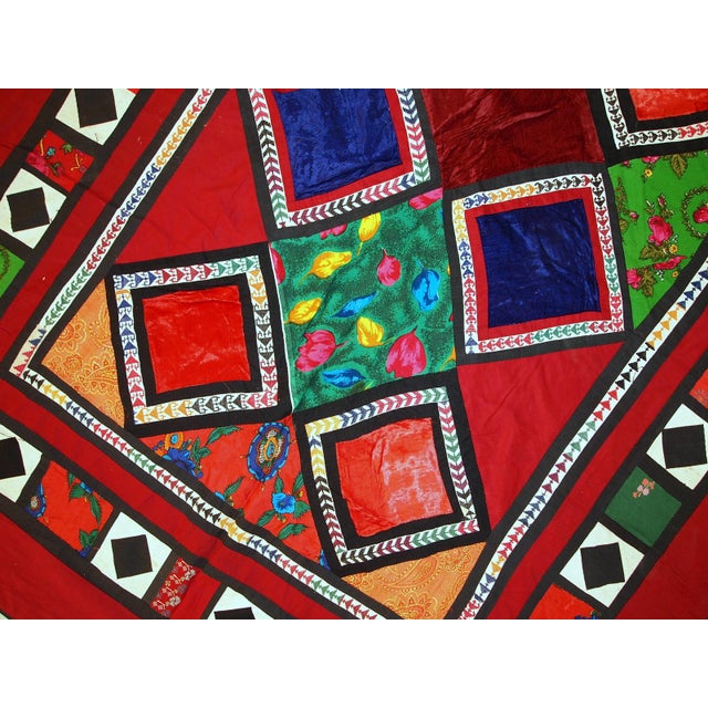 Handmade Vintage Uzbek Suzani Patchwork, 1960s For Sale - Image 9 of 12
