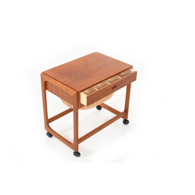 1960s Danish Teak Sewing Table, 1960s For Sale - Image 5 of 7