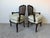 Wood Vintage French Louis XV Style Carved Walnut & Cane Back Arm Accent Chairs – A Pair For Sale - Image 7 of 12