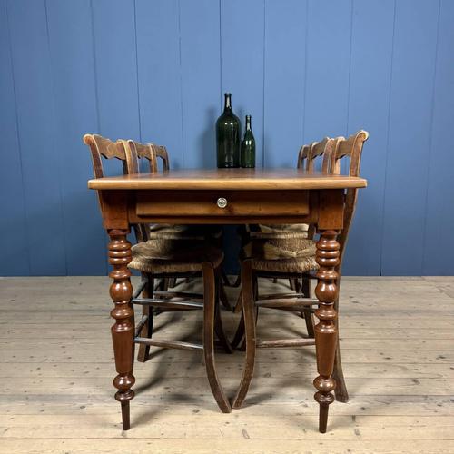 French Dining Table in Cherry Wood For Sale - Image 17 of 18