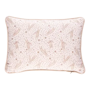 Schumacher x Marie-Chantal Rabbit Print 16" Lumbar Pillow in Blush