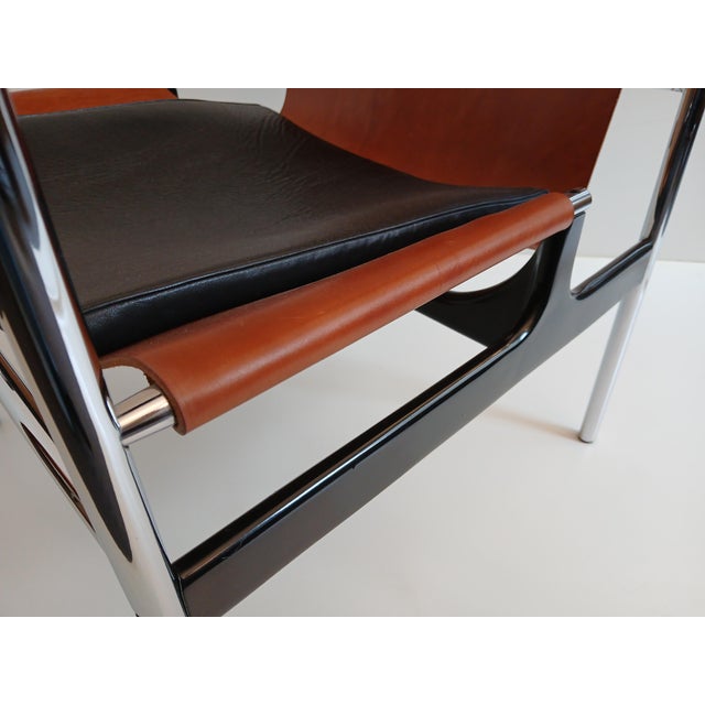 Black Sling Chair 657 by Charles Pollock for Knoll Inc. For Sale - Image 8 of 16