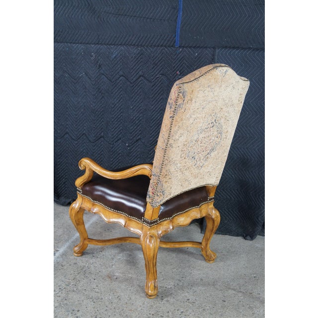 8 Thomasville Italian Hills of Tuscany Bibbiano Leather Nailhead Dining Chairs For Sale - Image 13 of 13