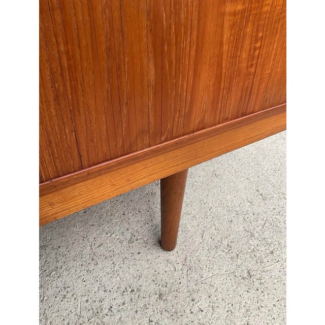 Mid-Century Danish Teak Tambour Sideboard 1960s For Sale - Image 10 of 18