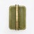 An elegant pair of italian wall sconces made of curved and fluted murano glass panels in a refined shade of green. The...