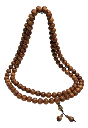 Natural Rare Rosewood Grain 108 Beads Hand Rosary Praying Chain