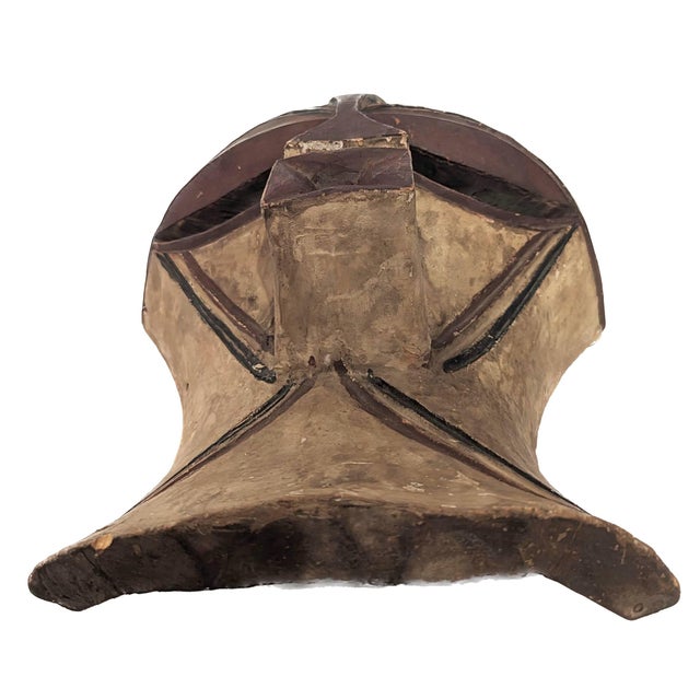 Sand Handcarved Beninese Tribal Mask For Sale - Image 8 of 8