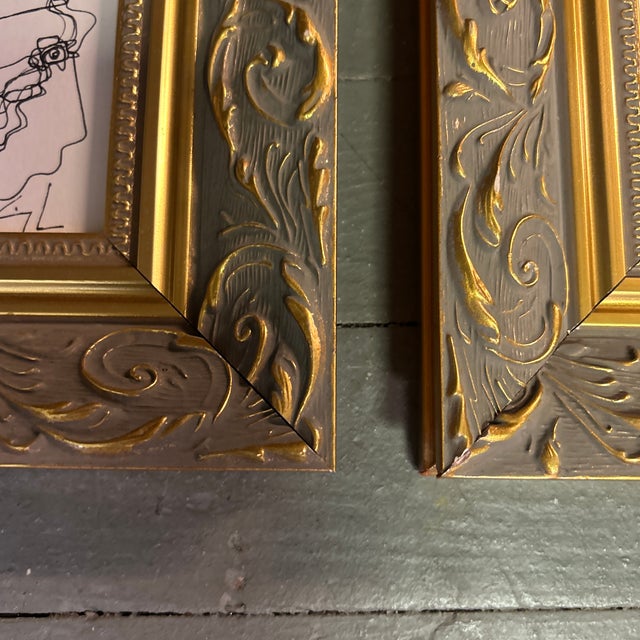 Two Contemporary Original Wayne Cunningham Abstract Pen and Ink Drawings - Set of Two For Sale - Image 4 of 7