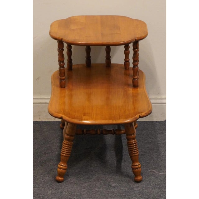 American O'Hearn Gardener, Mass Solid Maple Colonial Early American 18x28" Accent Step End Table For Sale - Image 3 of 9