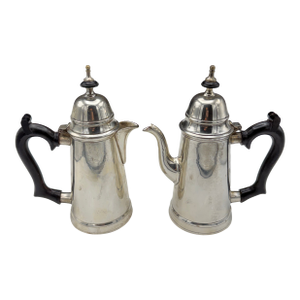 Pair of Vintage Silverplate Coffee Pots