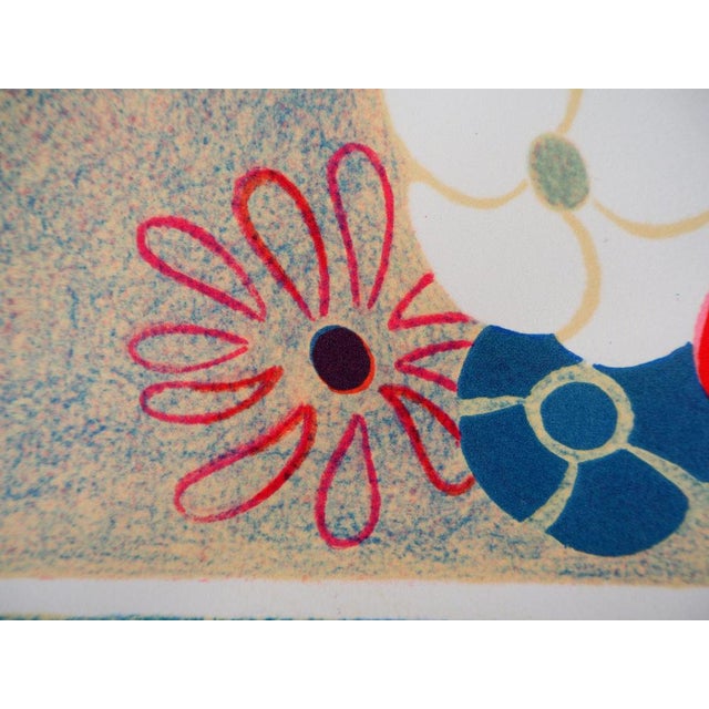 Albert Zavaro, Le bouquet à la fenêtre, Lithograph For Sale - Image 5 of 8