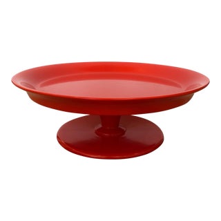 Serena & Lily Lacquer Flame Pedestal Tray For Sale