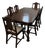 Jacobean 1920s Walnut Dining Set Table and 6 Chairs For Sale