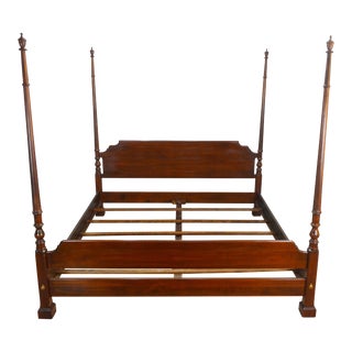 Ethan Allen Georgian Court King Cherry Bed For Sale