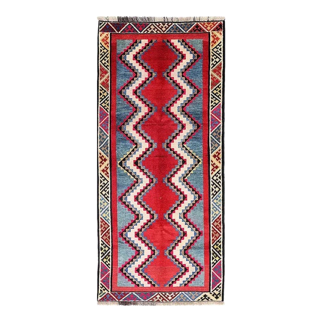 Fine Hand Knotted Persian Vintage Shiraz Runner For Sale