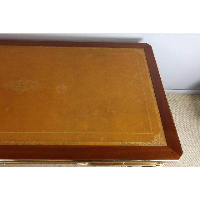 Tan Large Louis XVI Style Desk, 1950s For Sale - Image 8 of 12