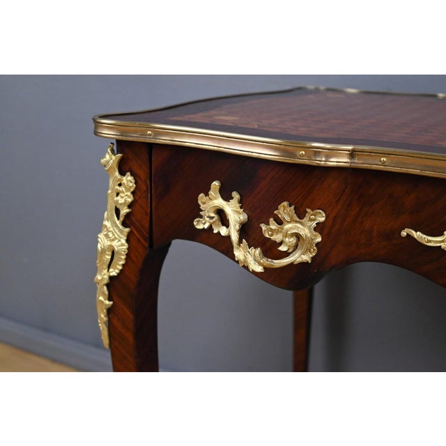 Early 20th Century Louis XV Mahogany Writing Desk For Sale - Image 12 of 18