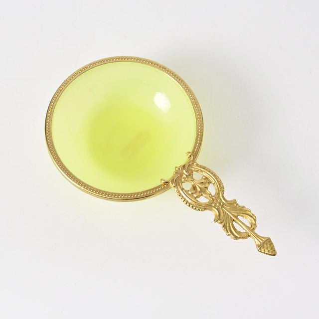 Chartreuse Italian Uranium Opaline Glass Bowl from Vincenzo Nason, 1960s For Sale - Image 8 of 12