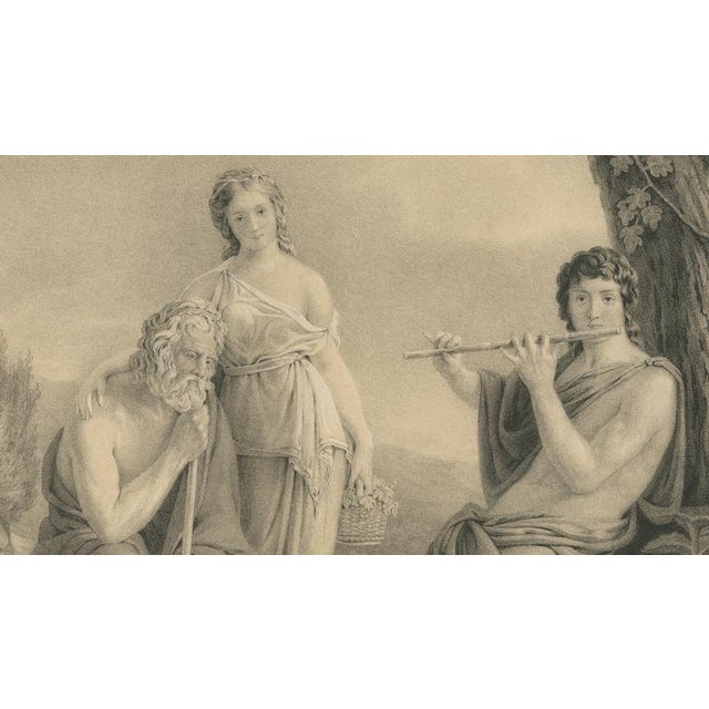Mid 19th Century After Pehr Wickenberg, Arcadian Shepherd Scene, 1850, Lithograph For Sale - Image 5 of 9