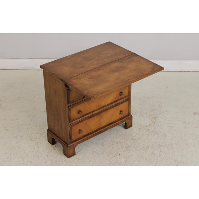 Old Colony Furniture Old Colony Satinwood Mahogany Flip Top Bachelor Chest For Sale - Image 4 of 13