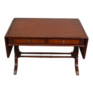 Regency Revival Coffee Table in Drop Leaf Mahogany For Sale