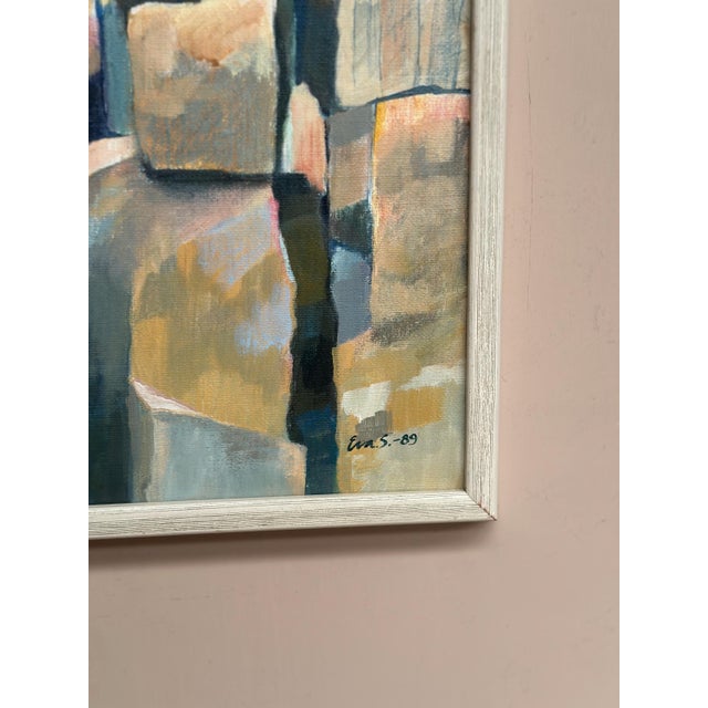 Mid 20th Century Eva S, Landscape, 1950s, Oil Painting on Canvas, Framed For Sale - Image 5 of 18