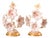 Vintage Pink Murano Glass Flower Table Lamps, Italy, 1970s, Set of 2 For Sale