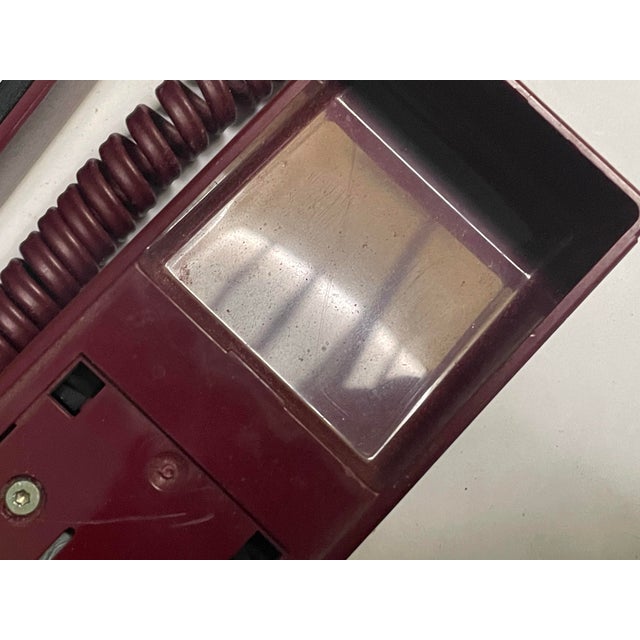 Western Electric At&t Touch-a-Matic 300 Telephone Phone Burgundy Desk '80's MCM For Sale - Image 4 of 12