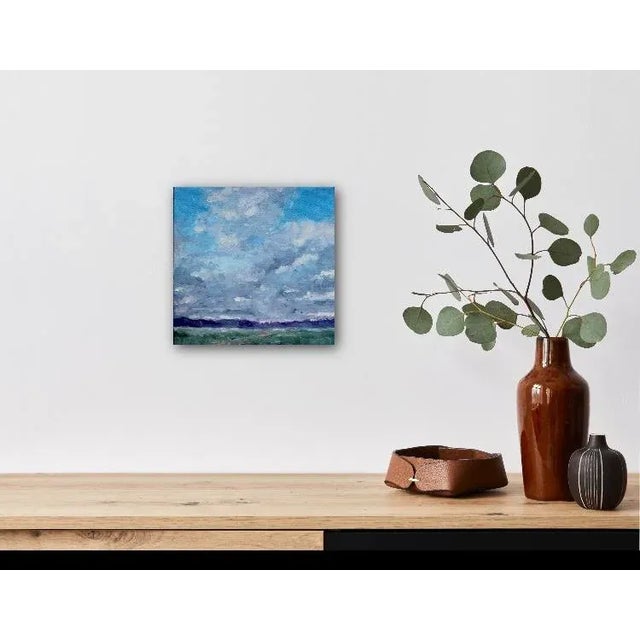 "Nevada Cloudscape" Contemporary Impressionist Style Landscape Oil Painting For Sale - Image 12 of 12