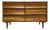 Mid Century Modern Walnut Lowboy Dresser | Sculpted Front 6 Drawer Credenza | Refinished Vintage MCM Bedroom Storage Cabinet, C. 1960’s For Sale